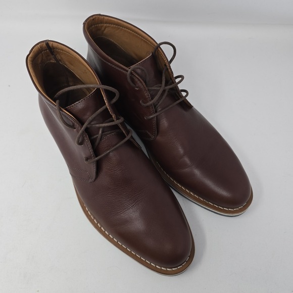 HELM The Hynes‎ Boots Chukka Whiskey Leather Men Size 12M New